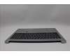 Lenovo 5CB1N90989 C-Cover with keyboard, Belgian, Cloud Grey, Backlight, Fingerprint, UK