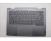Lenovo 5CB1P00578 C-Cover with keyboard, Greek, Luna Grey, Backlight, US