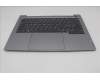 Lenovo 5CB1P01343 C-Cover with keyboard, Italian, Arctic Grey, Non-Backlight, UK