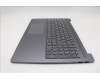 Lenovo 5CB1R07940 C-Cover with keyboard, German, Luna Grey, Non-Backlight, 4CELL, UK
