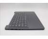 Lenovo 5CB1R26701 C-Cover with keyboard, Greek, Luna Grey, Backlight, US