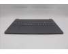 Lenovo 5CB1R27611 C-Cover with keyboard, English, Luna Grey, Backlight, US
