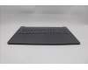 Lenovo 5CB1R27628 C-Cover with keyboard, Slovenian, Luna Grey, Backlight, UK