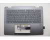 Lenovo 5CB1R61241 C-Cover with keyboard, US English Euro, Luna Grey, FingerPrint, Puresight Logo, US