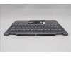 Lenovo 5CB1R61524 C-Cover with keyboard, German, Luna Grey, FingerPrint, Non_Puresight Logo
