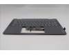 Lenovo 5CB1R61531 C-Cover with keyboard, Switzerland, Luna Grey, FingerPrint, Non-Puresight Logo, UK