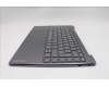 Lenovo 5CB1R61670 C-Cover with keyboard, Belgian, Luna Grey, Non-Puresight Logo, Screw, UK