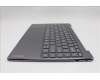 Lenovo 5CB1R61675 C-Cover with keyboard, US English Euro, Luna Grey, Non-Puresight Logo, Screw, US