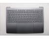 Lenovo 5CB1R61676 C-Cover with keyboard, French, Luna Grey, Non-Puresight Logo, Screw, US