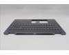 Lenovo 5CB1R68005 C-Cover with keyboard, Norwegian, Luna Grey, Puresight Logo, FingerPrint, UK