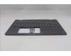 Lenovo 5CB1R68035 C-Cover with keyboard, Belgian, Luna Grey, Puresight Logo, FingerPrint, UK