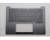 Lenovo 5CB1R71084 C-Cover with keyboard, Ukraine, Luna Grey, US