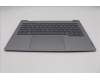 Lenovo 5CB1S00178 C-Cover with keyboard, Belgian, Arctic Grey, Backlight, U-series, UK