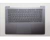 Lenovo 5CB1S11855 C-Cover with keyboard, Belgian, Luna Grey, Backlight, UK