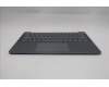 Lenovo 5CB1S11864 C-Cover with keyboard, Greek, Luna Grey, Backlight, US