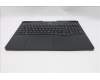 Lenovo 5CB1S31114 C-Cover with keyboard, German, Eclipse Black, White Backlight, UK