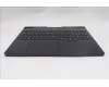 Lenovo 5CB1S57448 C-Cover with keyboard, German, Eclipse Black, White Backlight, UK