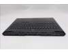 Lenovo 5CB1S76689 C-Cover with keyboard, German, Eclipse Black, White Backlight, UK