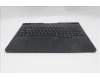 Lenovo 5CB1S76707 C-Cover with keyboard, Ukraine, Eclipse Black, White Backlight, US