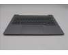 Lenovo 5CB1T53008 C-Cover with keyboard, Hungarian, Arctic Grey, Backlight, UK