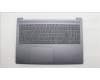 Lenovo 5CB1U59316 C-Cover with keyboard, German, Luna Grey, Backlight, 4CELL, UK