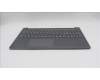 Lenovo 5CB1U59316 C-Cover with keyboard, German, Luna Grey, Backlight, 4CELL, UK