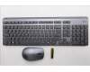 Lenovo 5KM0U88238 Keyboard_Mouse, Wireless, US English Euro, Luna Grey