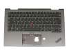 5M10V24922 original Lenovo keyboard incl. topcase DE (german) black/grey with backlight and mouse-stick