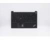 Lenovo 5M10W64626 C-Cover with keyboard, Greek, Black, Backlight, Fingerprint, US