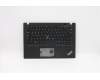 Lenovo 5M10Z41666 C-Cover with keyboard, German, Black, FingerPrint, UK