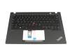 5M11H25909 original Lenovo keyboard incl. topcase DE (german) black/black with backlight and mouse-stick