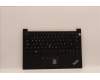 Lenovo 5M11H58824 C-Cover with keyboard, Spanish, Black, Fingerprint