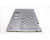 Lenovo 5M11H62265 C-Cover with keyboard, Greek, Grey, Backlight, Fingerprint, US