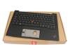 5M11H62780 original Lenovo keyboard incl. topcase DE (german) black/black with backlight and mouse-stick