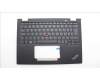 Lenovo 5M11L64124 C-Cover with keyboard, Hungarian, Black, Backlight, UK