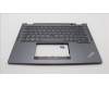 Lenovo 5M11L64342 C-Cover with keyboard, Italian, Grey, Backlight, UK