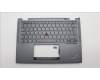 Lenovo 5M11L64690 C-Cover with keyboard, Hungarian, Grey, Backlight, WWAN, UK