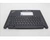 Lenovo 5M11L85635 C-Cover with keyboard, Belgian, Black, UK