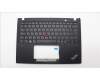Lenovo 5M11L85868 C-Cover with keyboard, Belgian, Black, Backlight, UK