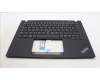 Lenovo 5M11L92852 C-Cover with keyboard, German, Black, Backlight, UK