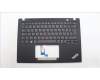 Lenovo 5M11L92960 C-Cover with keyboard, Belgian, Black, Backlight, WWAN, UK