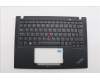 Lenovo 5M11N89411 C-Cover with keyboard, Estonian, Black, Backlight, UK
