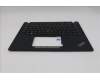 Lenovo 5M11N89418 C-Cover with keyboard, French, Black, Backlight, US