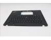 Lenovo 5M11N89424 C-Cover with keyboard, German, Black, Backlight, UK