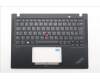 Lenovo 5M11N89537 C-Cover with keyboard, German, Black, Backlight, WWAN, UK
