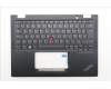 Lenovo 5M11N89868 C-Cover with keyboard, German, Black, Backlight, UK