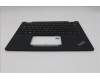 Lenovo 5M11N89870 C-Cover with keyboard, German, Black, Backlight, UK