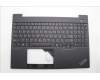 Lenovo 5M11N96627 C-Cover with keyboard, Arabic, Black, Backlight, US