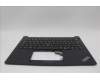 Lenovo 5M11P32323 C-Cover with keyboard, Belgian, Black, Backlight, UK
