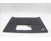 Lenovo 5M11P32395 C-Cover with keyboard, Norwegian, Black, Backlight, UK